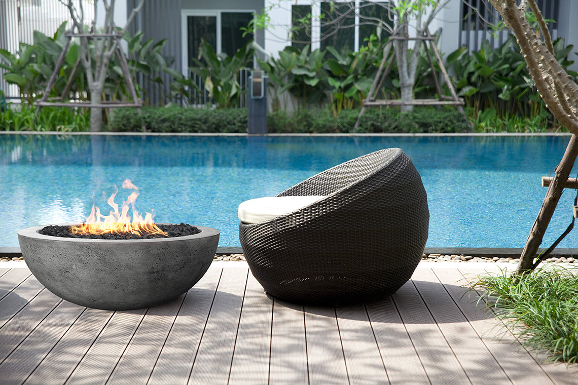 CONTEMPORARY 4 FIRE BOWL + COVER