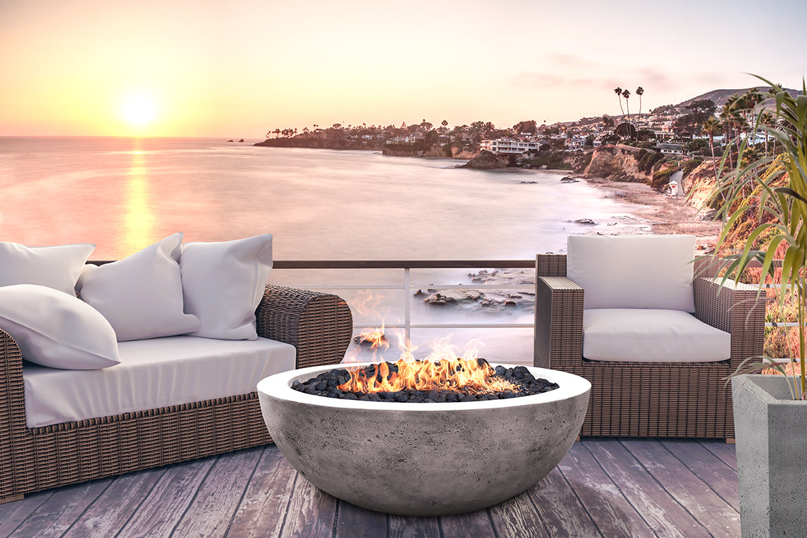 CONTEMPORARY 4 FIRE BOWL + COVER