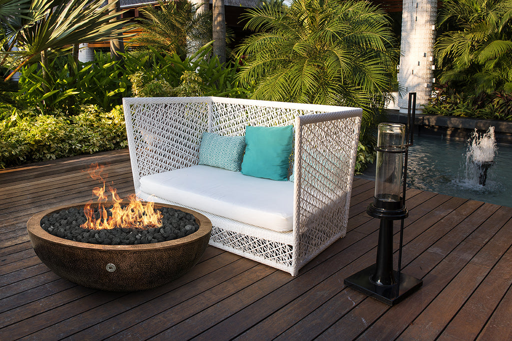 CONTEMPORARY 4 FIRE BOWL + COVER